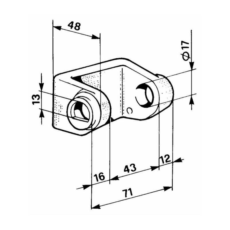 CAVALLOTTO STOPPED DESTRO Ø 13MM.