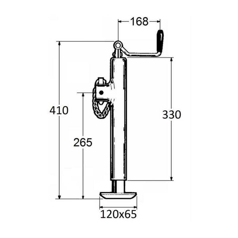 PIEDE D'APPOGGIO RIBALTABILE Ø57X250