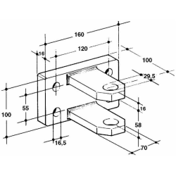 GANCIO TRAINO FISSO GREZZO