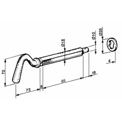 CHIAVISTELLO A 2 SCANALATURE Ø18MM.