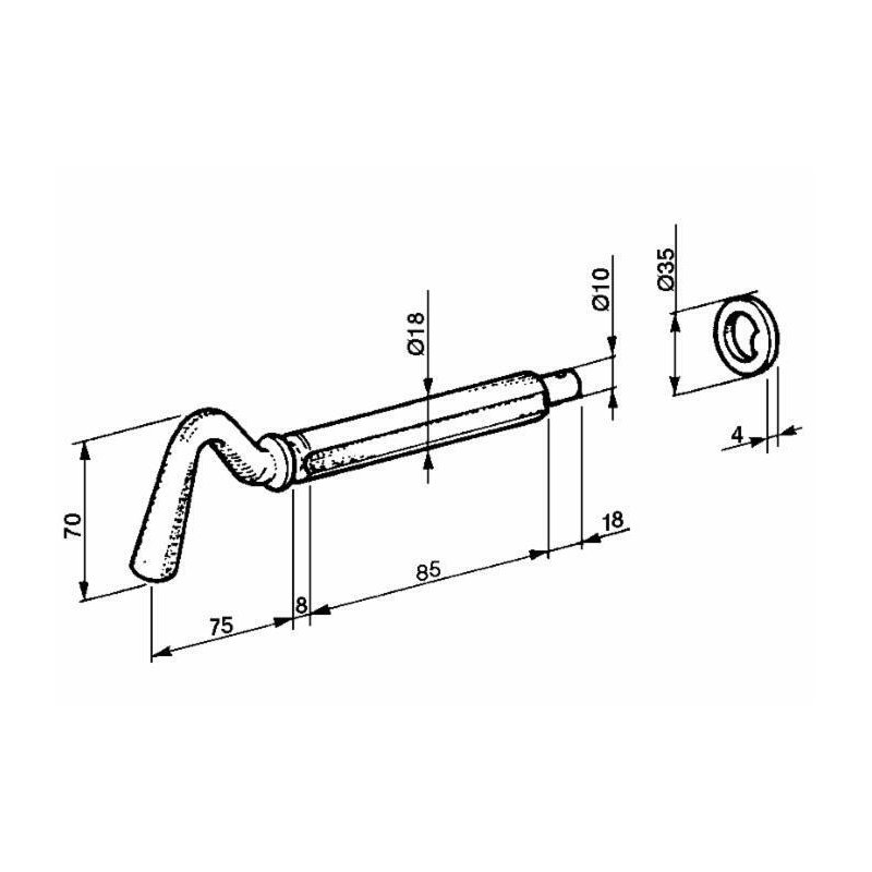 CHIAVISTELLO A 1 SCANALATURA Ø18MM.