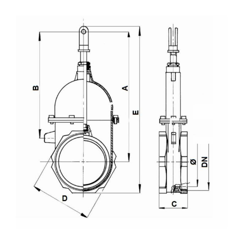 SARACINESCA A STANTUFFO FILETTATA 5"