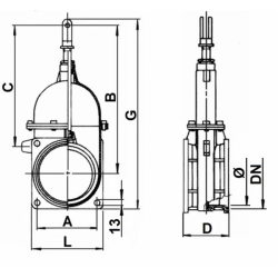 SARACINESCA 6" DOPPIA FLANGIA
