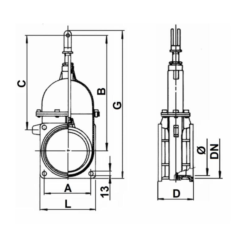 SARACINESCA 6" DOPPIA FLANGIA