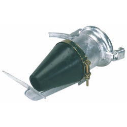 DIFFUSORE A VENTAGLIO ZINCATO CON CONTROSFERA E CONO IN GOMMA Ø 150MM