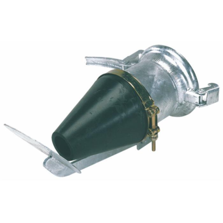 DIFFUSORE A VENTAGLIO ZINCATO CON CONTROSFERA E CONO IN GOMMA Ø 150MM