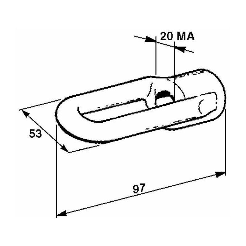 CHIUSURA PER FONDO APRIBILE CON TIRANTE M20.