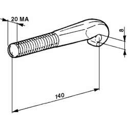 CHIUSURA PER FONDO APRIBILE CON TIRANTE M20.