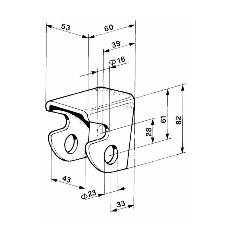 PARTICOLARE FORATO NORMALE Ø23MM.