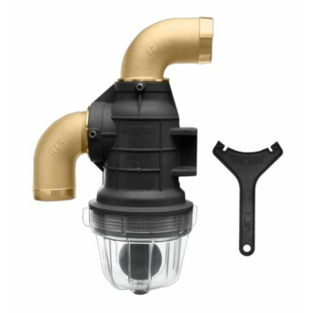 VALVOLA SIFONE RACCORDO CURVO Ø80MM.