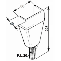 SUPPORTO PIANTONE LUNGO MASCHIO M20.