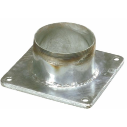 FLANGIA QUADRA ZINCATA CON TRONCHETTO FILETTATO Ø150MM