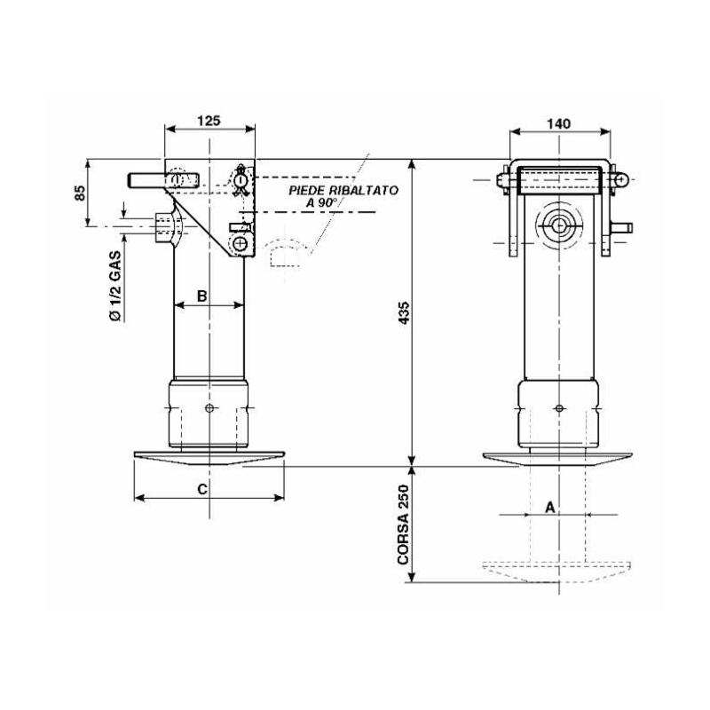 SERVOTIMONE IDRAULICO Ø 85