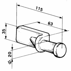 PIANTONE PER CHIUSURA MAROTTA Ø20MM.