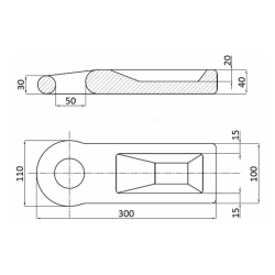 OCCHIONE TIPO INGLESE GREZZO 100x40