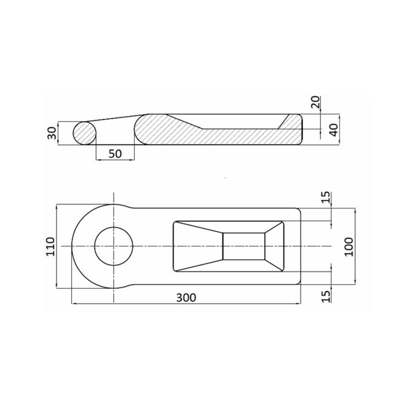OCCHIONE TIPO INGLESE GREZZO 100x40