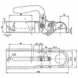 TESTINA AGGANCIO TRAINO QUADRO Ø 60