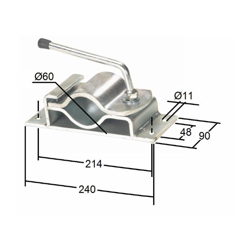 MORSETTO DI FISSAGGIO PER SERVOTIMONE.