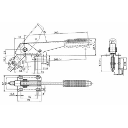 LEVA FRENO TIPO CORTO CON CARRUCOLA, MADE IN ITALY