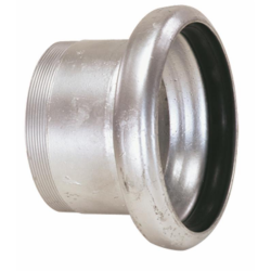 CONTROSFERA ZINCATA CON TRONCHETTO FILETTATO MASCHIO "BAUER" 1'1/2, Ø133MM