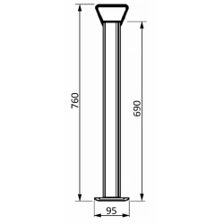 STABILIZZATORE FISSO Ø48X700MM