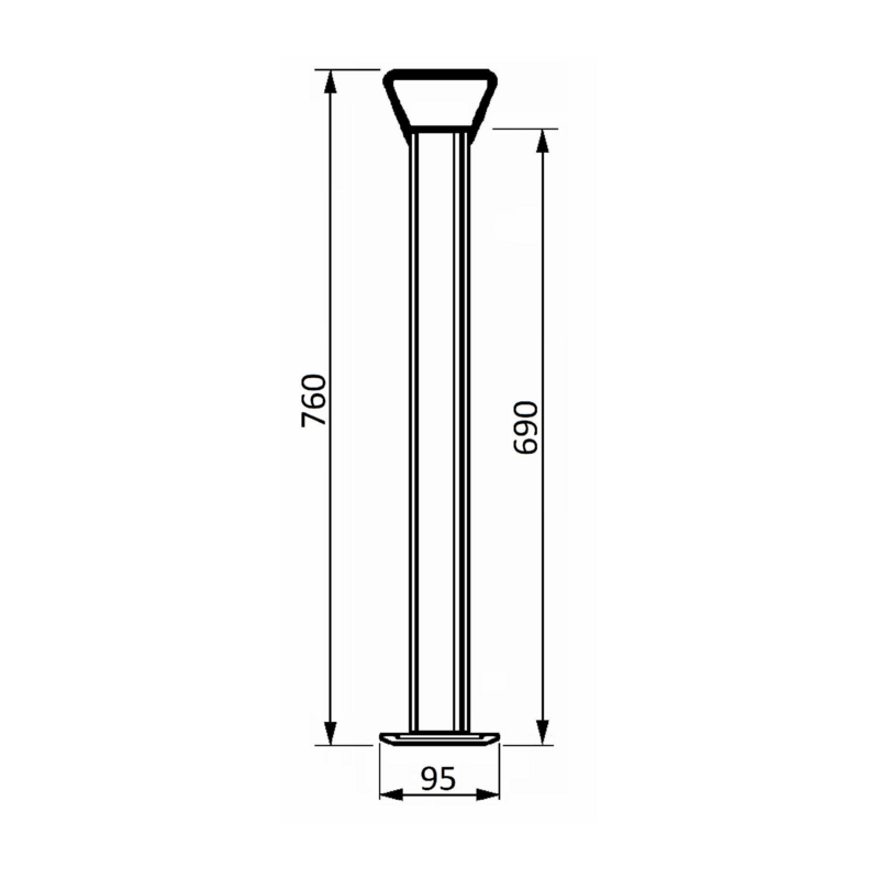 STABILIZZATORE FISSO Ø48X700MM