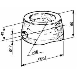 CHIOCCIOLA PER RIMORCHI Ø78MM.