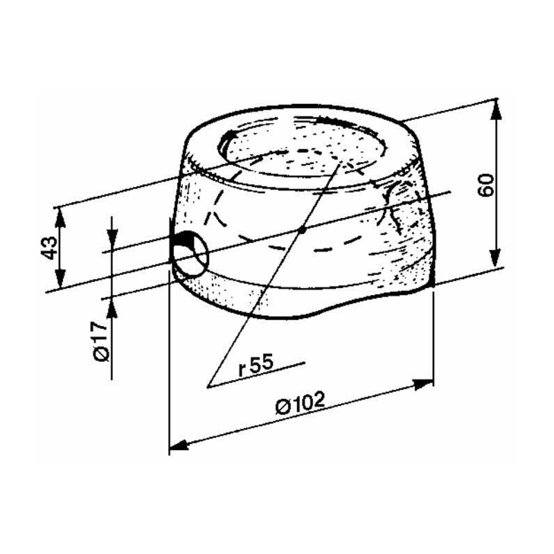 CHIOCCIOLA PER RIMORCHI Ø78MM.