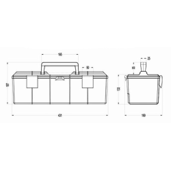 CASSETTA PORTA-ATTREZZI IN PLASTICA 321X170X133