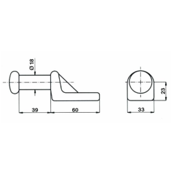 PIANTONE PER CHIUSURA Ø18MM.
