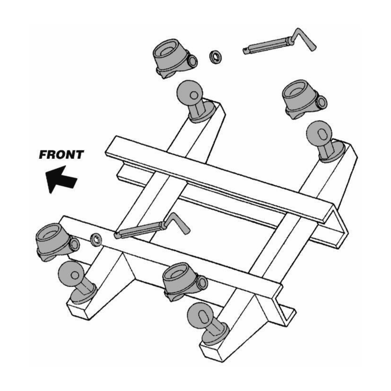 KIT CHIOCCIOLE PIU' SFERE PER RIMORCHIO Ø 60 MM.