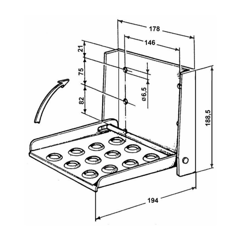 PEDANA SALITA PIEGHEVOLE ZINCATA