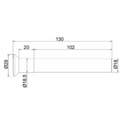 PERNO PER CHIUSURA UNIVERSALE "DRITTO" Ø18MM.