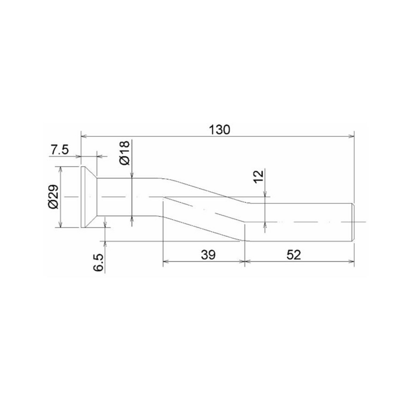 PERNO PER CHIUSURA UNIVERSALE "CURVO" Ø18MM.
