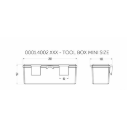 CASSETTA PORTA-ATTREZZI SENZA MANIGLIA 292x120x107