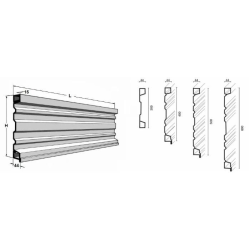 SPONDA PER RIMORCHI, ALTEZZA 300MM.