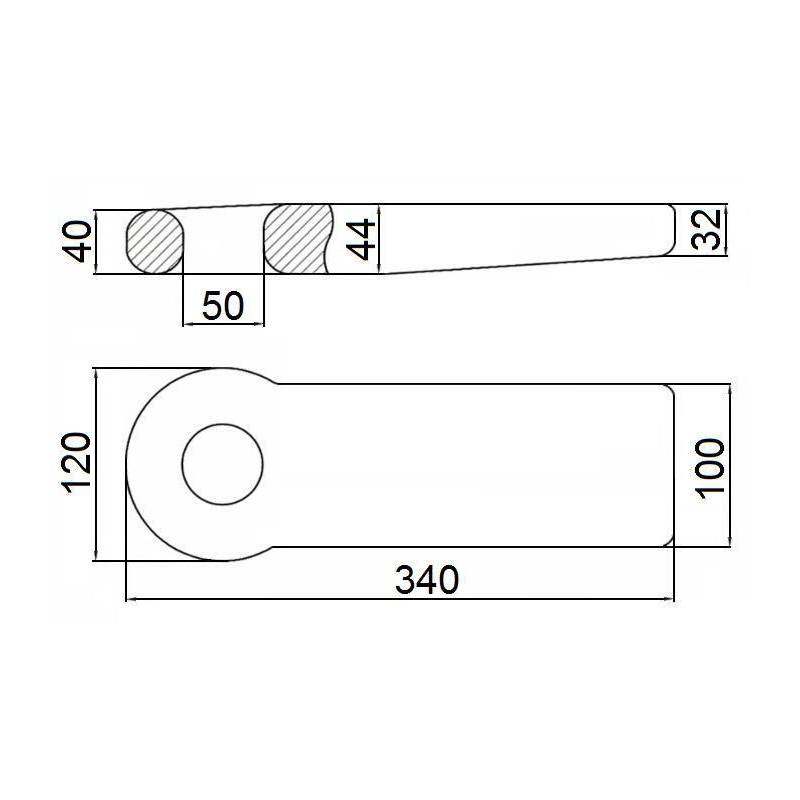 OCCHIONE TIPO BELGIO 100x32