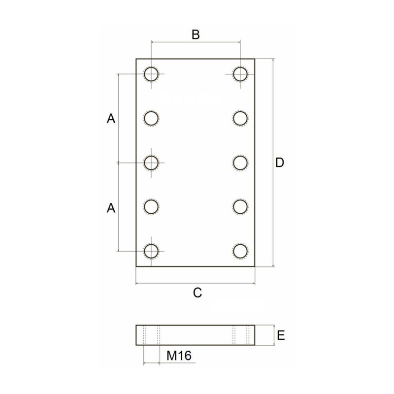 PIASTRA A SALDARE 130X220, M16