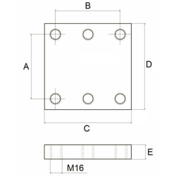 PIASTRA A SALDARE  160 X 160, M16