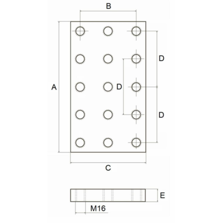 PIASTRA A SALD.270X160. M16