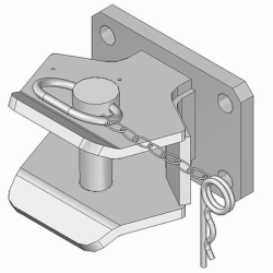 GANCIO CUNA C , PERNO Ø 28, DISTANZA FORI: 140X80MM