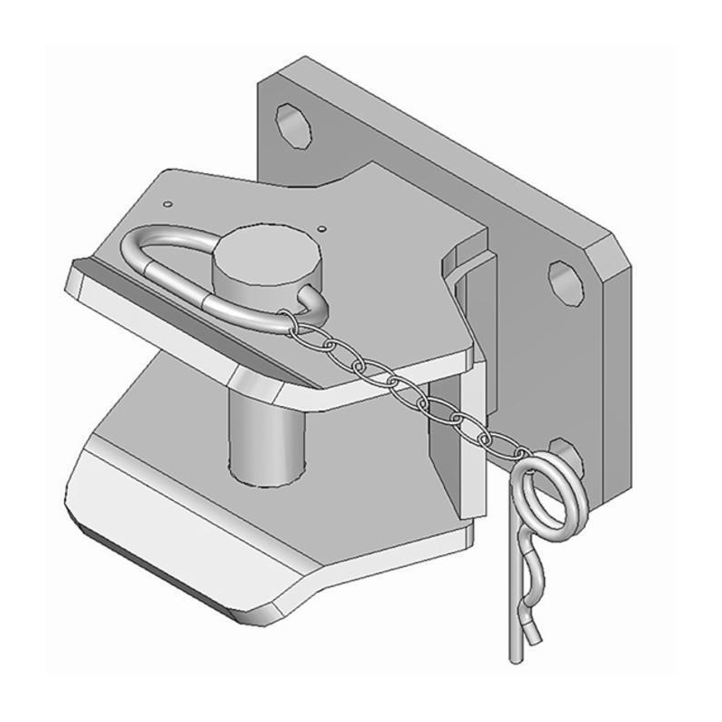 GANCIO CUNA C , PERNO Ø 28, DISTANZA FORI: 140X80MM