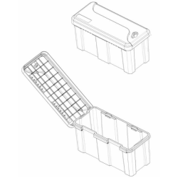 CASSETTA PORTA ATTREZZI IN PLASTICA 500x250x294