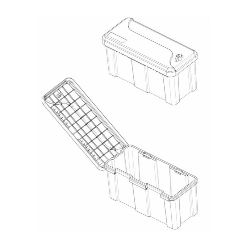 CASSETTA PORTA ATTREZZI IN PLASTICA 500x250x294