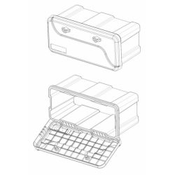 CASSETTA PORTA ATTREZZI IN PLASTICA 500x250x294