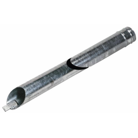 TUBO DI ASPIRAZIONE CON PORTAGOMMA ZINCATO LUNGHEZZA 3MT, Ø 150MM