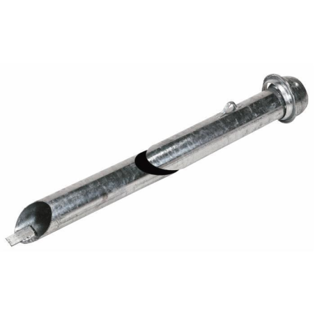 TUBO DI ASPIRAZIONE CON GIUNTO SFERICO MASCHIO E ANELLO ZINCATI LUNGHEZZA 2MT, Ø 200MM