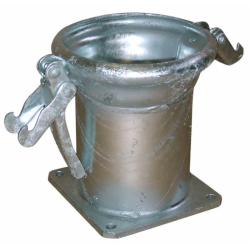 FLANGIA QUADRA ZINCATA CON CONTROSFERA Ø 150