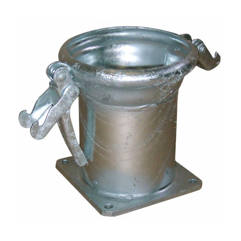 FLANGIA QUADRA ZINCATA CON CONTROSFERA Ø 200