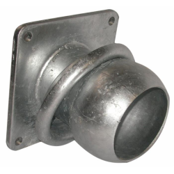 FLANGIA QUADRA ZINCATA CON SFERA Ø 120